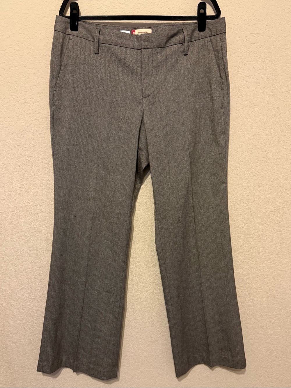 Gap Dress Pants Womens 14 straight leg stretch Gray Casual Brown Taupe Business